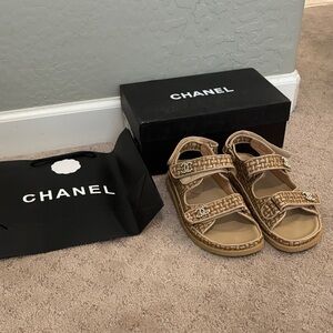 Beige Sandals with Box 38